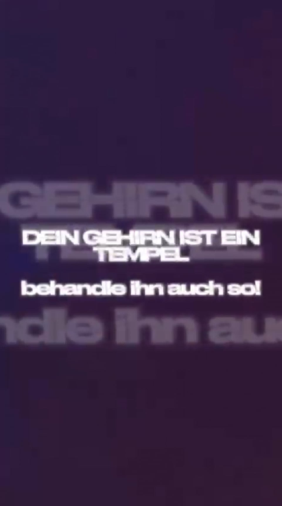 Dein gehirn ist dein tempel Dein gehirn ist dein tempel